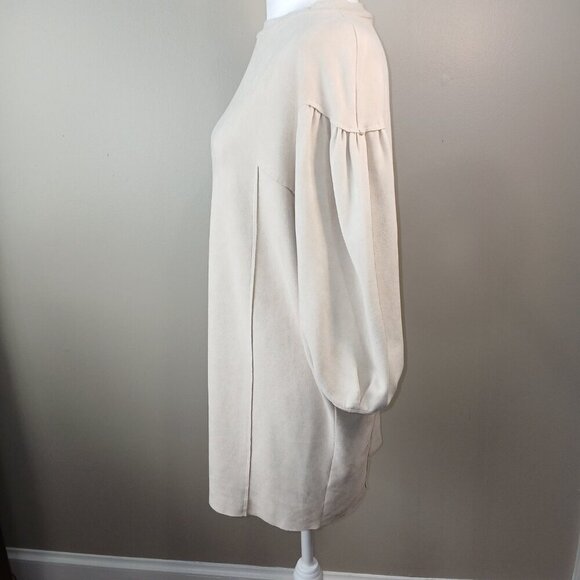 B. ORGINAL BY SHOE FLY, FAUX SUEDE MINI DRESS, CREAM COLOR, SIZE LARGE - Picture 3 of 10